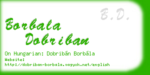 borbala dobriban business card