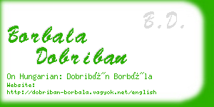 borbala dobriban business card